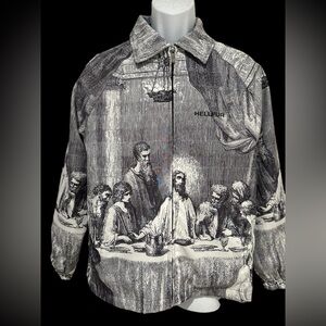 HELLPUR UNISEX JACKET ZIP LAST‎ SUPPER LIGHTWEIGHT BLACK WHITE S/M